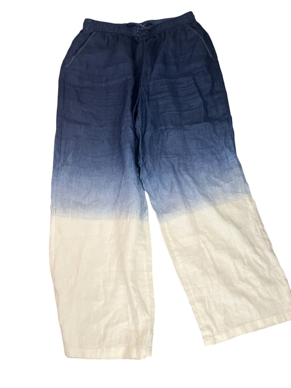 LINTICO 100% Linen Classic Pants Ombré - size L - Picture 2 of 5